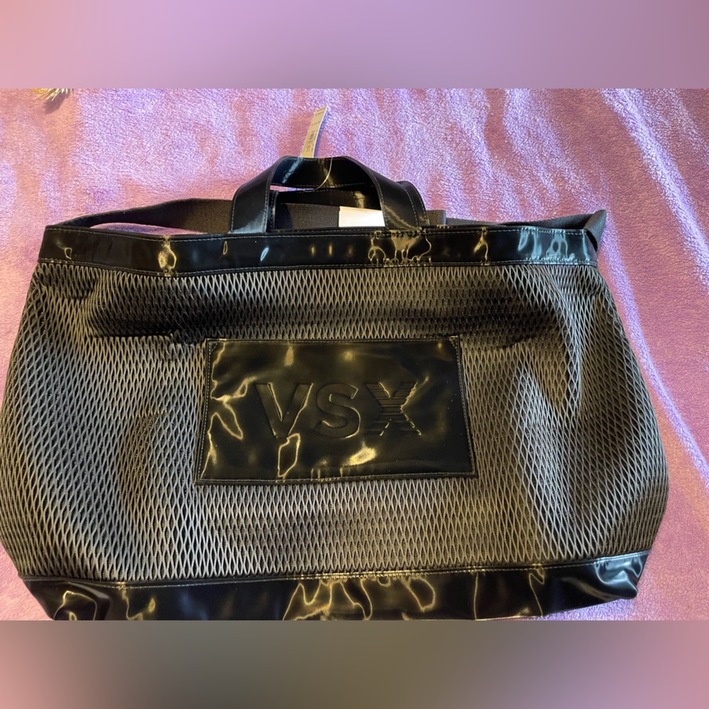 Victoria Secret’s VSX Black Mesh Tote with Logo